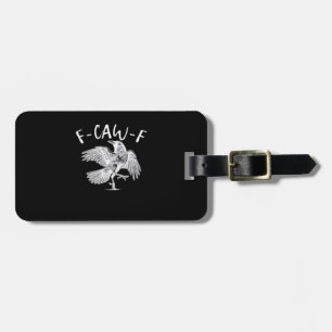 F-Caw-F Raven Vintage Grafik Bagagebricka