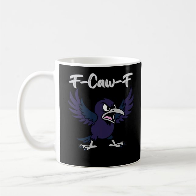 F-Caw-F Retro Grafik Kaffemugg (Vänster)
