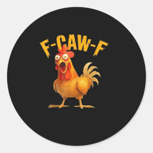 F-Caw-F Retro Klassiker Runt Klistermärke