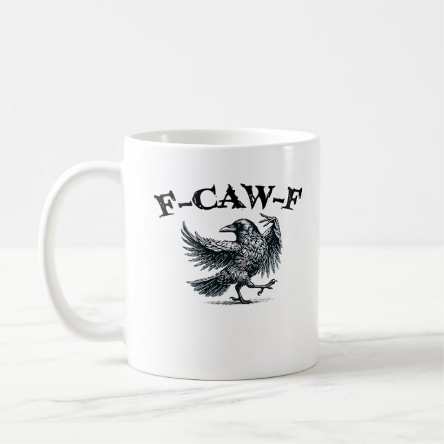 F-Caw-F Retro Stil Kaffemugg (Vänster)