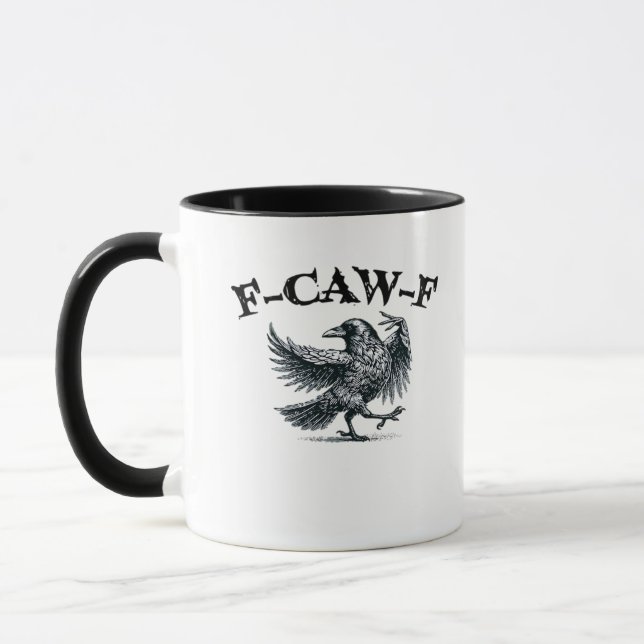 F-Caw-F Retro Stil Mugg (Vänster)