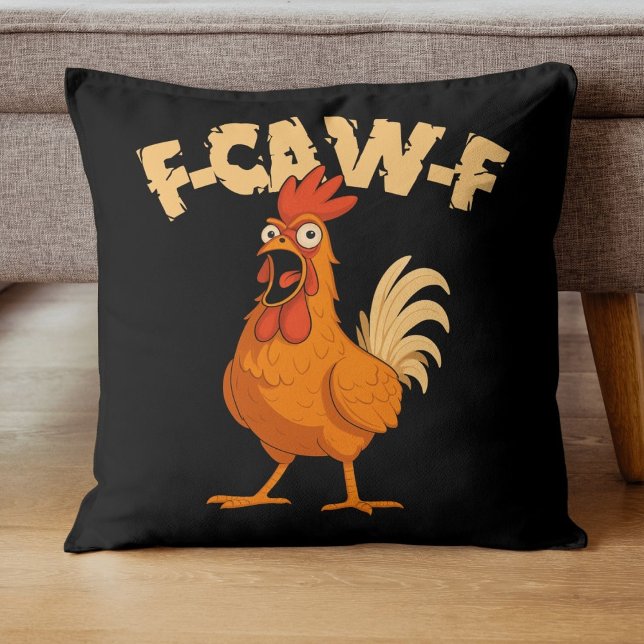 F-CAW-F! Rolig Chockad Tupp Kyckling Kudde (Skapare uppladdad)
