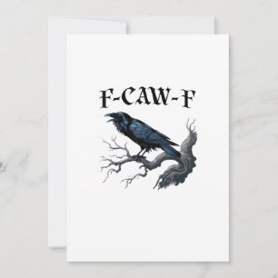 F-Caw-F Rolig Fågel Kråka Julkort