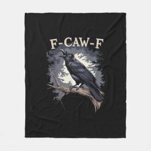 F Caw F Rolig Fågel Kråka Kreativt Ledigt Design Fleecefilt