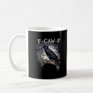 F Caw F Rolig Fågel Kråka Kreativt Ledigt Utseende Kaffemugg