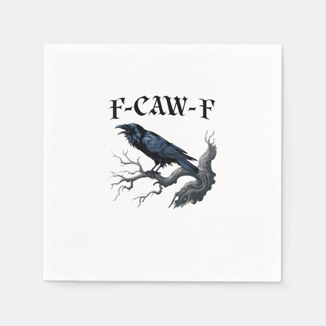 F-Caw-F Rolig Fågel Kråka Pappersservett (Framsidan)