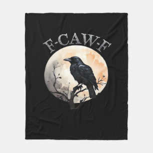 F Caw F Rolig Fågel Måne Minimal Ren Stil Fleecefilt