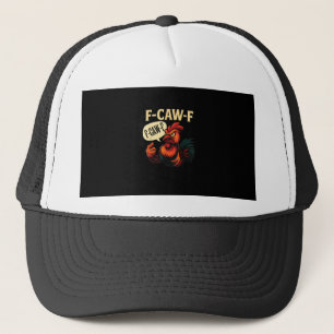F Caw F Rolig Ilsken Tupp Grafisk Retro Stil Keps