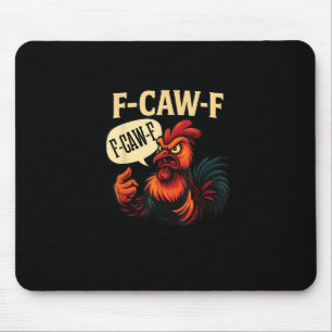 F Caw F Rolig Ilsken Tupp Grafisk Retro Stil Musmatta