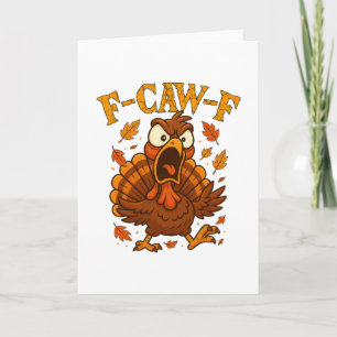 F-caw-f Rolig Kalkon Humor F-caw-f Citat Tackgivel Kort