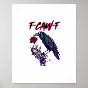 F-Caw-F Rolig Korp Kråka Skräckinjagande Säsong Ha Poster