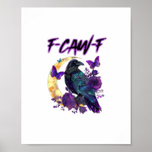 F-Caw-F Rolig Korp Kråka Skräckinjagande Säsong Ha Poster