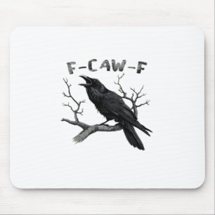 F-Caw-F Rolig Korp Puns Goth Kråka Humor Vintage Musmatta