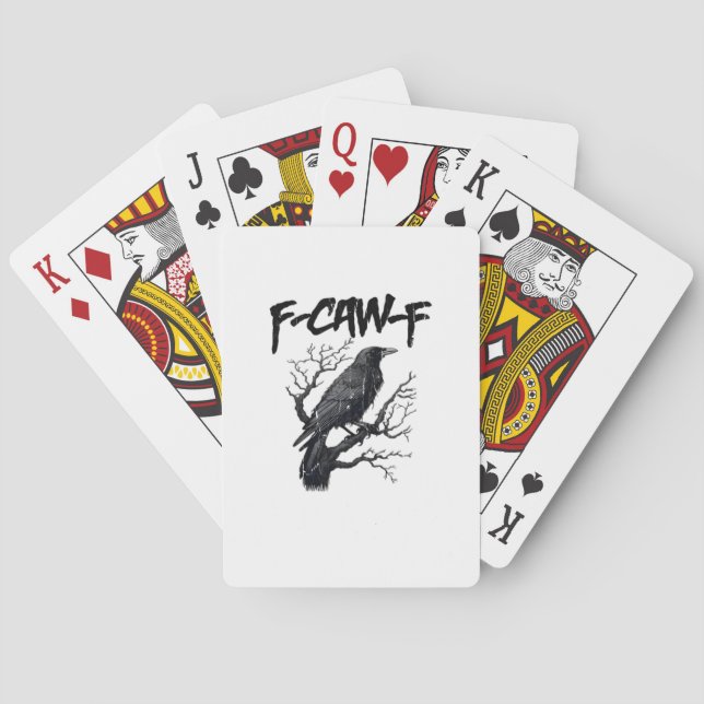 F-Caw-F Rolig Kråka Essential Cool Unik Casinokort (Baksidan)