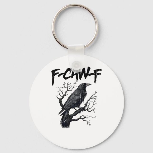 F-Caw-F Rolig Kråka Essential Cool Unik Nyckelring (Framsida)