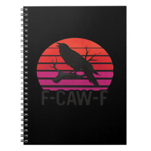 F-Caw-F Rolig Kråka Klassisk Minimal Ren Anteckningsbok