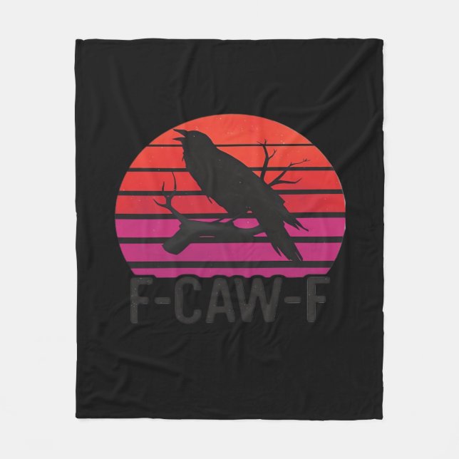 F-Caw-F Rolig Kråka Klassisk Minimal Ren Fleecefilt (Framsidan)