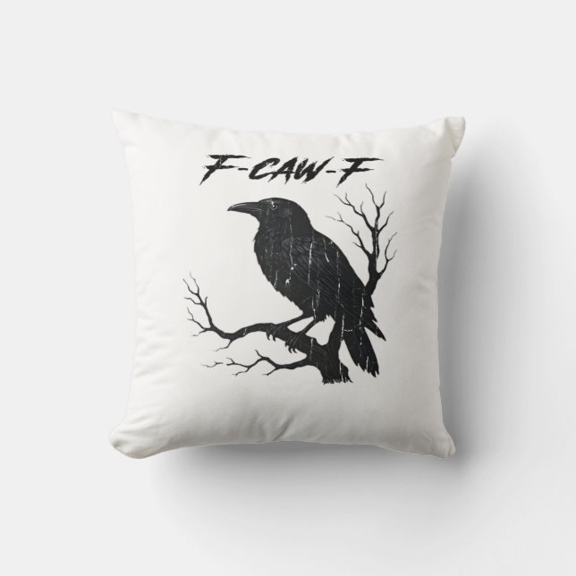 F-Caw-F Rolig Kråka Kudde (Framsida)