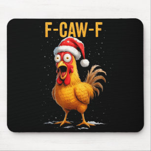 F-caw-f Rolig Kyckling Humor Meme Jul Män Kvinnor Musmatta
