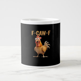 F Caw F Rolig Kyckling Humor Tupp Meme Klassiker Jumbo Mugg