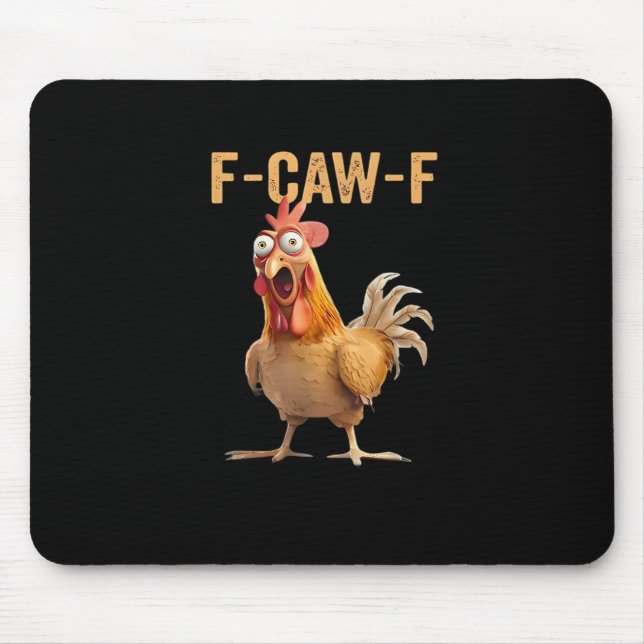 F Caw F Rolig Kyckling Humor Tupp Meme Klassiker Musmatta (Framsidan)