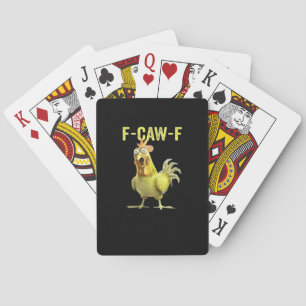 F-Caw-F Rolig Kyckling Klassisk Kreativ Ledig Casinokort