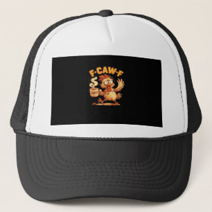 F-Caw-F Rolig Kyckling Klassisk Retro Grafik Keps