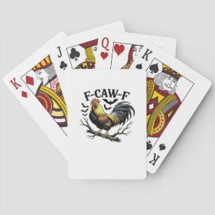 F-Caw-F Rolig Kyckling Klassisk Vintage Stil Casinokort