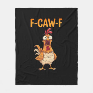 F-Caw-F Rolig Kyckling som Säger Tupp Meme Sarksas Fleecefilt