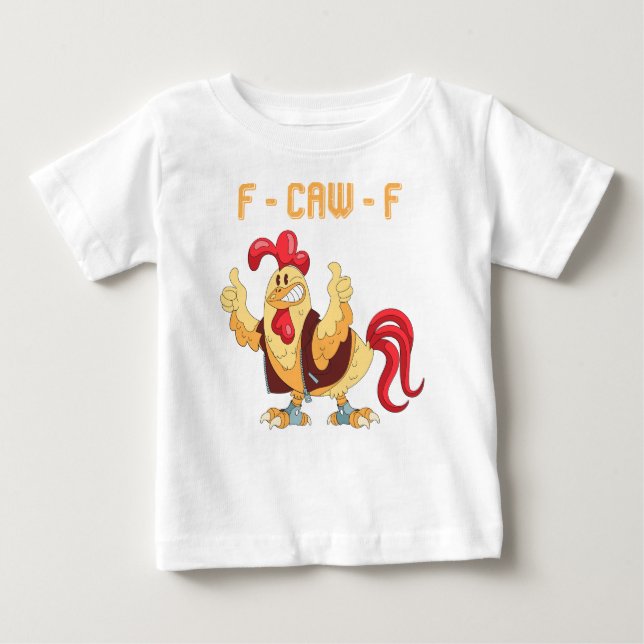 F-Caw-F Rolig Kyckling T Shirt (Framsida)