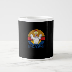 F-Caw-F Rolig Kyckling Vändande Av Sig Vintage Ret Jumbo Mugg