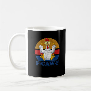 F-Caw-F Rolig Kyckling Vändande Av Sig Vintage Ret Kaffemugg