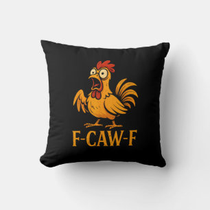 F-Caw-F Rolig Kycklinghumor Kyckling Meme Kyckling Kudde