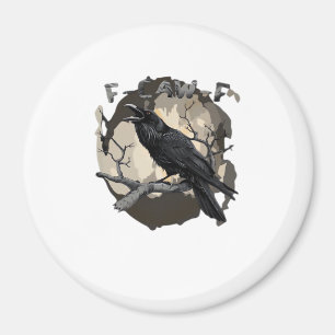 F-Caw-F Rolig Raven Skämt Gotisk Kråka Humor Retro Magnet