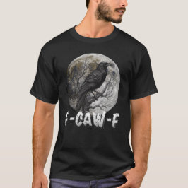 F-Caw-F Rolig Svart Fågel måne Gothic Vuxen Humor T Shirt