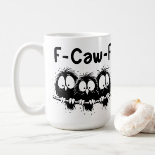 F-Caw-F Roliga Fågelpresenter Kaffemugg
