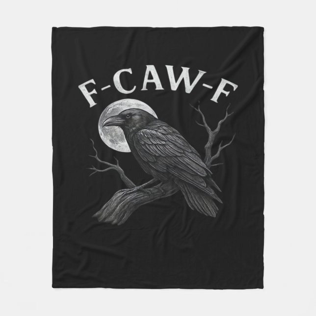 F-Caw-F Roligt Citat Fleecefilt (Framsidan)