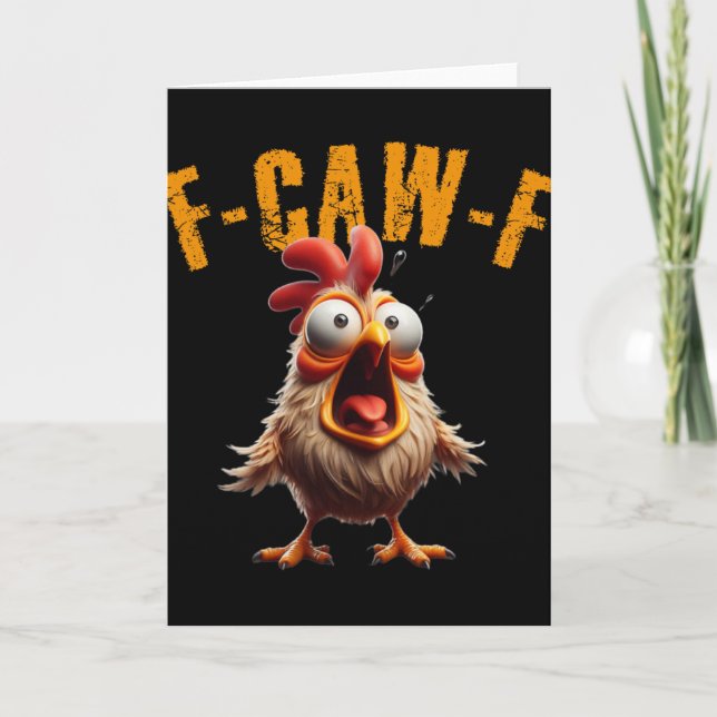 F-caw-f Roligt Hönskri Humor  Kort (Framsida)