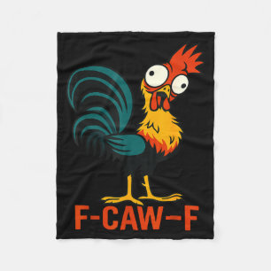 F-caw-f Roligt Kycklinghumor Citat Tupp Meme Fleecefilt