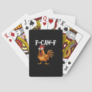 F-Caw-F Roligt Kycklinghumor F-Caw-F Citat Tupp Casinokort