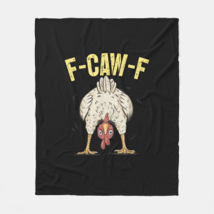 F-Caw-F Roligt Kycklinghumor F-Caw-F Citat Tupp Fleecefilt