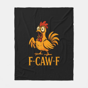 F-Caw-F Roligt Kycklinghumor Kyckling Meme Kycklin Fleecefilt