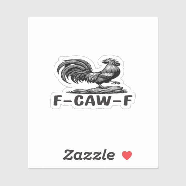 F-Caw-F Roligt ordlek citat dekal (Ark)