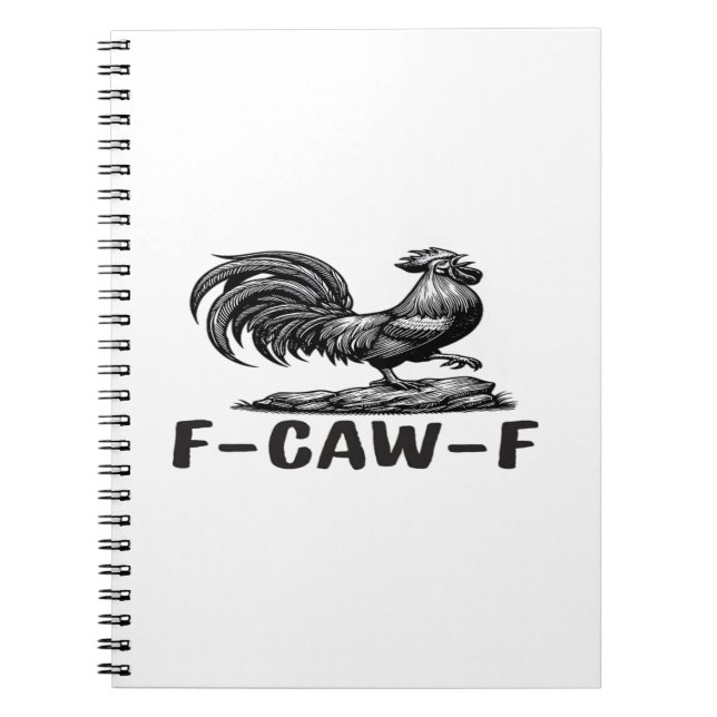 F-Caw-F Roligt ordlek citat dekal Anteckningsbok (Framsidan)