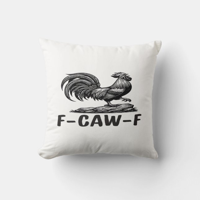 F-Caw-F Roligt ordlek citat dekal Kudde (Framsida)