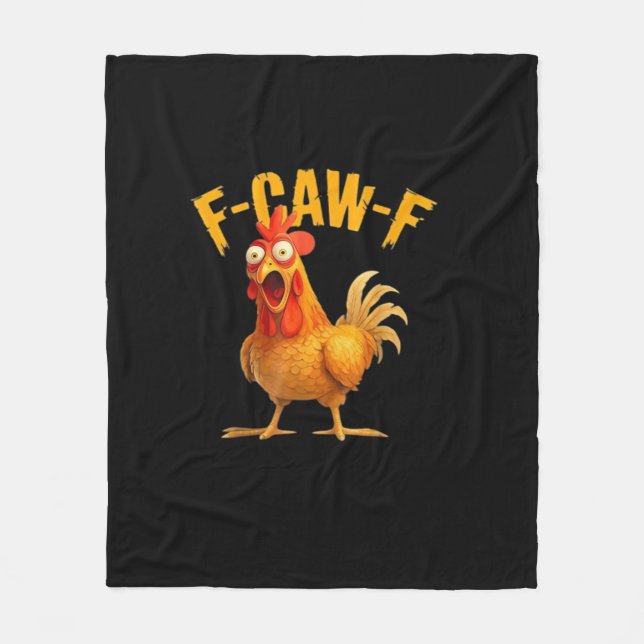 F-Caw-F Roligt Unikt Fleecefilt (Framsidan)