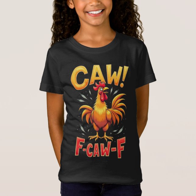 F-CAW-F Rollig Tupp Kyckling Grafisk Design T Shirt (Framsida)