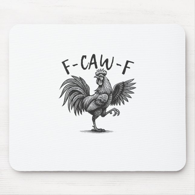 F Caw F Rooster, F-Caw-F Funny Chicken Humor Cool  Musmatta (Framsidan)