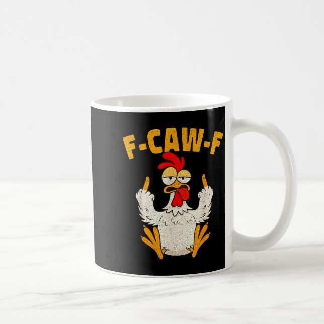 F Caw F Rooster Funny Bird Fcawf Chicken Whisperer Kaffemugg (Höger)