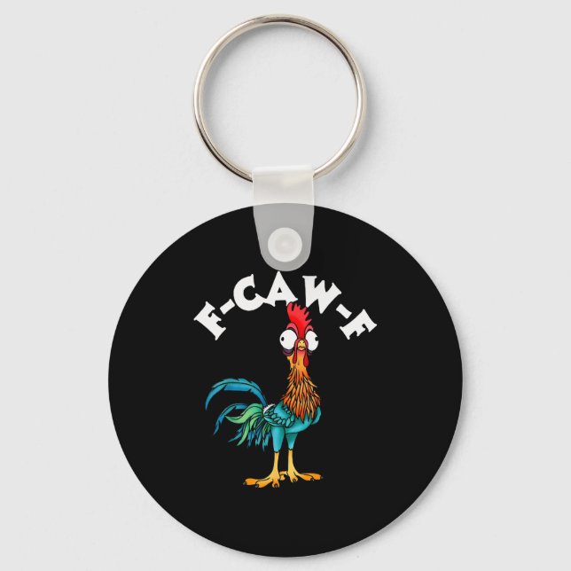 F Caw F Rooster Funny Bird Fcawf Chicken Whisperer Nyckelring (Framsida)